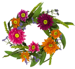 Gerbera & Daisy Flower Wreath Candle Ring