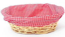 Bread Basket with Gingham Liner 