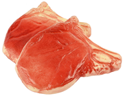 Plastic Pork Chop - 14 x 10cm Pk.2 