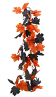 Orange & Black Halloween Leaf Garland 
