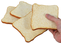 Plastic Toast Slice - Whole Pk.4 