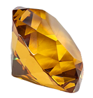 40mm Amber Diamond Cut K9 Crystal Glas 