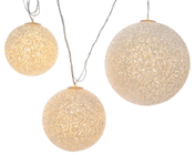 Warm White LED Balls - Set of 3 