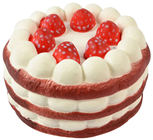 Brown Layer Sponge Cake with Strawberrie 