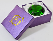 80mm Green Emerald Diamond Cut K9 Crys 
