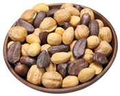 Life-Like Mixed Nuts in Wooden Bowl 