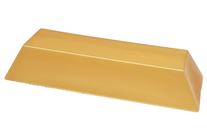 Plastic Gold-Coloured Ingot - 24 x 8cm