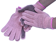 2 Pairs Pink Lightweight Gardening Glove 