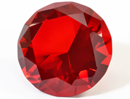 100mm Ruby Diamond Cut K9 Crystal Glas 