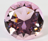 80mm Rose Pink Diamond Cut K9 Crystal% 