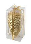 GOLD FIR CONE 23CM 