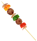 Meatball and Pepper Skewer Kebab 