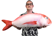 Giant Plush Red Herring Fish 