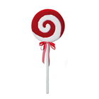 Giant Red & White Swirl Lolly with Bow