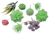Small Fake Succulent Selection, Pk.9 