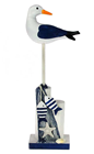 Wooden Seabird on Stand - 29cm 