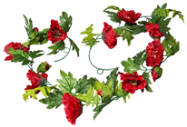 Red Poppy Garland - 170cm 