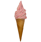 Strawberry Swirl Ice Cream Cone 